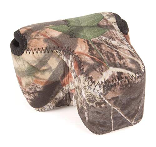 OP/TECH USA Soft Pouch – Compact digital camera case, lightweight accessories pouch, sleek neoprene sleeve for DSLR, perfect for backpacks & travel – durable protection in style D-Offset (Nature) - color: Nature, style: D-offset