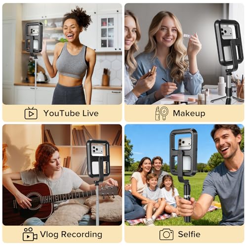 Selfie Ring Light with 54" Tripod Stand, Dimmable Selfie Light with Extendable Tripod Stand with Phone Holder & Wireless Remote for iPhone & Android,YouTube, Makeup,TIKTok, Vlogging