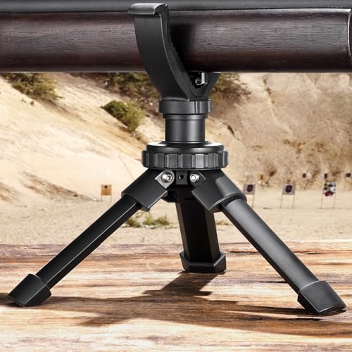 CVLIFE Shooting Rest Tripod - Adjustable Height, 360 Degree Rotation, V Yoke Stand - Portable Rifle Rest for Target Shooting, Hunting and Outdoor Activities - size: 6.3-7.9"