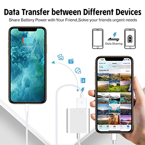 SUNTRSI USB Camera Adapter with Charging Port, Portable USB Female OTG Adapter Suitable for iPhone iPad, Plug and Play USB Adapter for iPad Support Card Reader