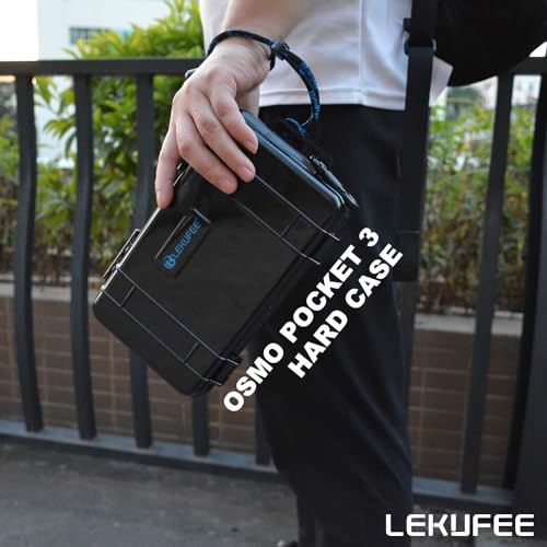 Lekufee Travel Waterproof Hard Case Compatible with DJI Osmo Pocket 4, DJI Osmo Pocket 3/Creator Combo/Power Expansion Combo/Vlogging Camera and Accessories(Case & Bag Only)