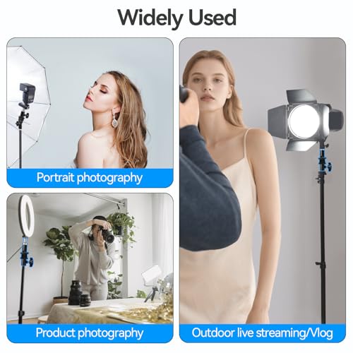 WELLMAKING 2PCS U Shape Tilt Adapter Swivel Mount Umbrella Holder Light Stand with Standard 1/4 to 3/8 inch Metal Male Screw Adapter Spigot Stud for Studio Light Stand, Hotshoe/Coldshoe Adapter