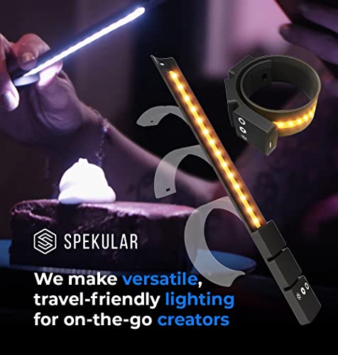 Spekular LED Light Wrap, Magnetic Portable LED Light Wand with 15 RGB Colors & 5 Effects | for Photography, Videography, Vlogging, Content Creation | KYU-6 RGB - color: RGB