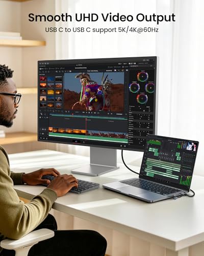 Silkland 2 in 1 USB A to USB C Data Cable 10Gbps, USB C to USB C 3.2 GEN 2x2 20Gbps Data Transfer, 15W/240W Fast Charging, USBC Monitor Video Cable for iPhone 17/16, Samsung S24/23, MacBook/iPad 1FT - size: 1 Feet
