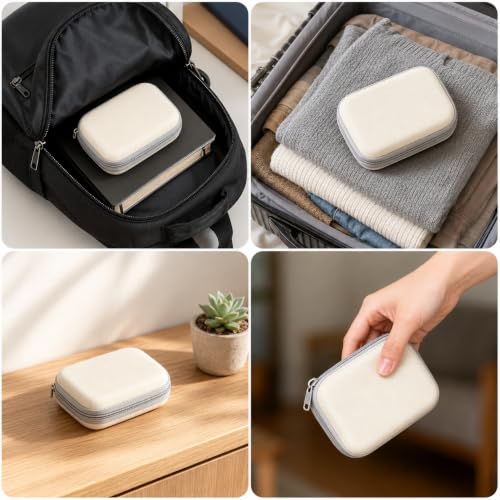 Electronic Accessories Organizer, USB Flash Drive Case SD Card Holder, Cable Management Bag with 118in Hook and Loop Tape, Travel Charger Organizer for Thumb Drive, Memory Cards, Cable