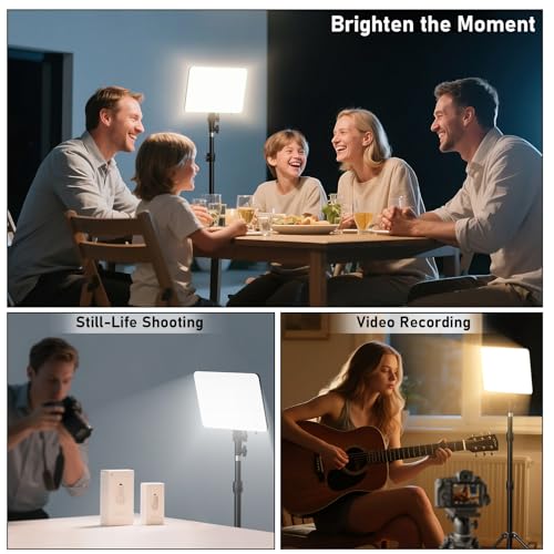 30W Upgraded Photography Lighting Kit, Anautin 2-Pack LED Video Lighting for Video Recording, 3700Lux Studio Lights with Tripod Stand for Photography, Streaming, Gaming, Podcast, Filming, Vlogging - size: 2-Pack, style: 30W Video Light