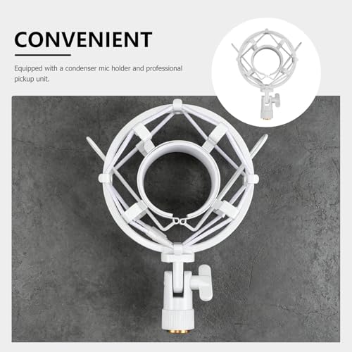 ERINGOGO Microphone Shock Mount: Anti Shock Mic Holder Bracket - Anti-Vibration Suspension Mount Holder Clip for Diameter 47mm-52mm Microphone