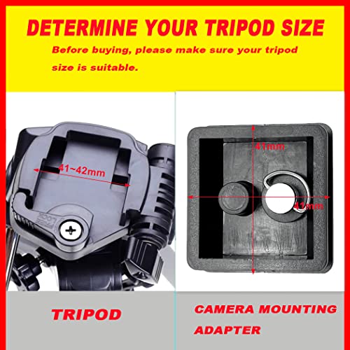 2 Pack 41mm Tripod Quick Release Plate Camera Mounting Adapter, QR Plate Camera Tripod Ball Head Parts Replacement Compatible with Sunpak Kalimar Zomei Tripod Mount 1 5/8’’ - size: 41mm