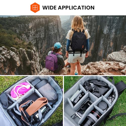 TARION Camera Backpack Bag Small - Professional DSLR Photography Case with 13 inch Laptop Compartment & Waterproof Rain Cover & Bottom Tripod Holder for Men Women Photographers - Black TB-S - color: Black, size: Small