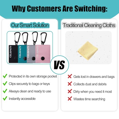 Solid Color Keychain Microfiber Eye Glasses Cleaner Cleaning Cloth Wipes Portable Eyeglass Lens Cleaning Cloth Wipes for Sunglasses Jewelry Electronics