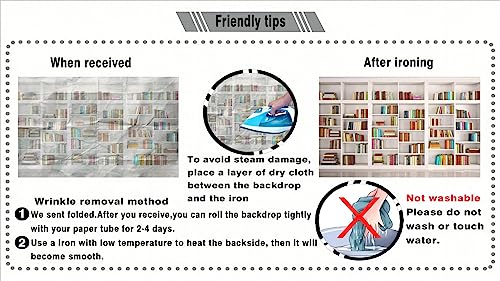 YYNXSY 10X8FT Office Bookshelf Backdrop for Video Conference Backdrop with Window Background Screen for Video ConferencingChildren Taking Photography Studio Background Holiday Party YY-1006 - size: 10X8FT