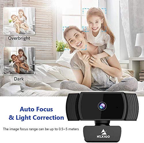 NexiGo N930AF 1080p Webcam with Microphone and Privacy Cover, AutoFocus, Noise Reduction, HD USB Web Camera, for Zoom Meeting YouTube Skype FaceTime, PC Mac Laptop Desktop (Renewed) - style: 1080P Webcam Autofocus