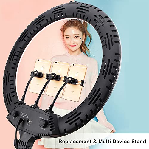 Ring Light Phone Holder Universal Phone Holder for Ring Light with 1/4 and Hot Shoe Adapter, Flexible Phone Mount for RingLight and Tripod Stand - size: Standard