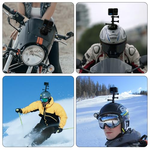 HSU Flexible Adhesive Mount with 3M Adhesive Sticky | Same & Vertical Direction Adjust Arm for Insta360 X4 X3 X2, GoPro Hero 13/12/11/10/9, DJI Osmo Action Camera Accessories