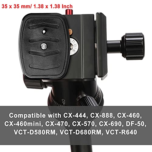 Weewooday 2 Pieces 35 mm Tripod Quick Release Plate Tripod Adapter Mount Camera Adapter Plate Parts for Cameras Mount Qb-4w CX-444 CX-888 CX-460 CX-470 CX-570 CX-690 DF-50 VCT-D580RM VCT-D680RM