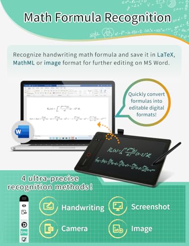 PenPower RemoteGo LCD Writing Pad | LCD Panel | Visible Handwriting | Video & Voice Comment on PDF | Annotation, Screen Recording and Math Formula Recognition | Pen Tablet for Adults