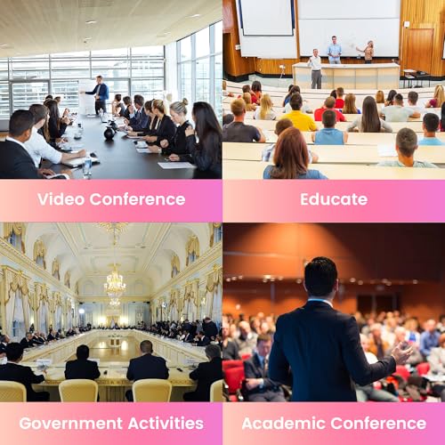 All-in-One PTZ 4K 12X Optical Zoom Video Conference Room Camera System with Bluetooth Speakerphone 2 Expansion Mics HDMI 78° Wide View Angle Lens Works with Zoom Webex for Large Meeting Room - style: 4K; 12X Zoom/HDMI; 2 EX MICS; All-in-one; After-sales e