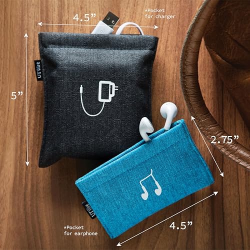 UT Wire Pocket Mobile Charger Case Pouch (Black, Charger Case | 2 Pack) - color: Black, size: Charger Case | 2 Pack