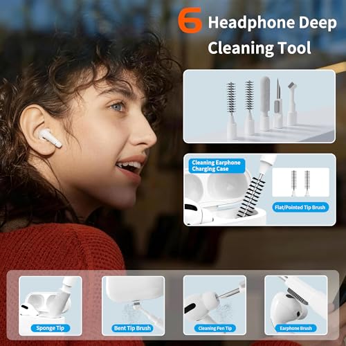 22-in-1 Laptop Cleaning Kit Keyboard Cleaner Brush | Computer Screen Cleaning Tool, Multi-Function Electronic Device Cleaner Kit Spray for MacBook, iPhone, Earbud, Camera Lens