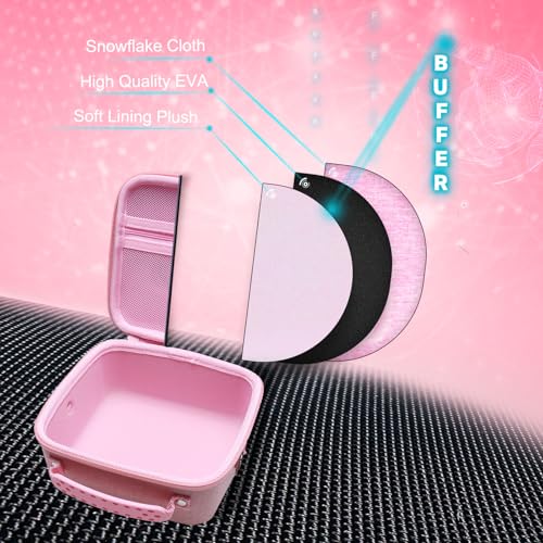 XANAD Hard Camera Case Bag Compatible with Canon EOS Rebel T7/ T100/ R50/ R50 V/RP/ R8/ R6 Mark II/ R7/ R10 DSLR Mirrorless Cameras, for Canon Sony Kodak Panasonic Nikon DSLR Mirrorless Camera, Pink - color: Pink