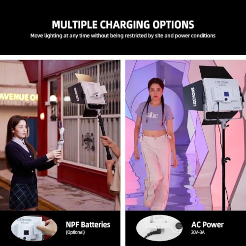 Godox LP600R RGB LED Video Light with Barndoor, 60W 1800K-10000K 9270Lux LED Panel Light with 14 FX Effects APP Control CRI/TLCI 96+ Dimmable 0-100% Studio Soft Light for Photography