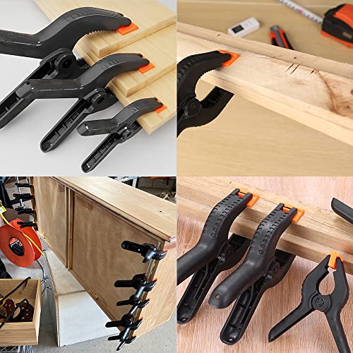 Spring Clamps,30 Pack 3.5in Professional Plastic Heavy Duty Spring Clips for Crafts, Backdrop Clips Clamps for Backdrop Stand,Photography Studios,Woodworking,Home Improvement - style: 30 Pack 3.5in