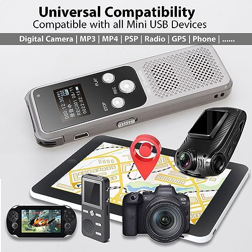 HIEbee Mini USB OTG Cable for Digital Cameras - USB A Female to Mini USB B 5-pin Male Adapter Braided Cable