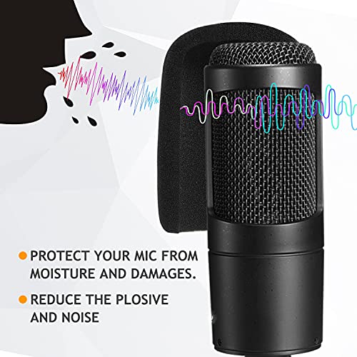Audio Technica Mic Stand AT2020 with Shock Mount Foam Windscreen, AT2020 Microphone Stand with Pop Filter Shock Mount for Audio Technica AT2020 AT2020USB+ AT2035 ATR2500 Condenser Microphone