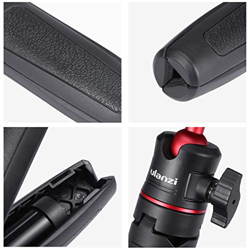 ULANZI MT-08 Extension Pole Tripod, Mini Selfie Stick Stand Handle Grip for Luna Pocket 3 4 Xtra Muse iPhone Pro Max Smartphone Canon G7X Mark III Sony ZV-1 RX100 VII A6400 A6600 Cams Vlogging - color: Black
