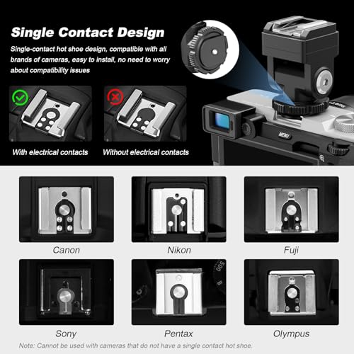 Hot Shoe Riser Adapter for Godox IM30 IM20 IM22 Mini Flash, Raises Flash Height to Reduce Lens Shadow with Zoom or Wide-Angle Lenses, Compatible with Zeniko ZF04 ZF08 Flash