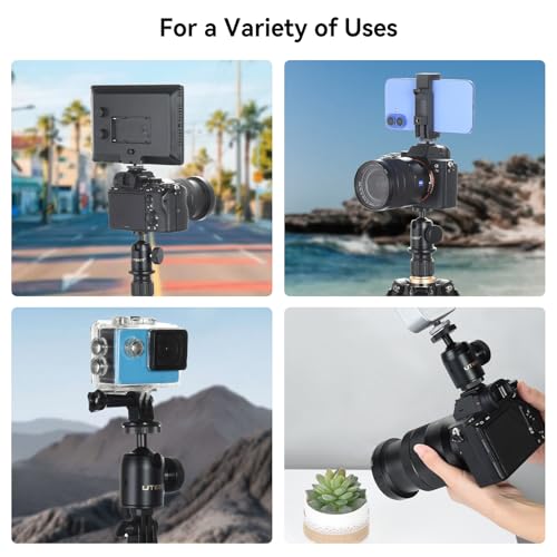 UTEBIT Mini Ball Head, 24mm Ball Head | 1/4" Hot Shoe, 360° Rotatable, Camera Mount Adapter - style: 24mm Ball Head