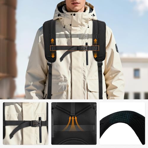 MOSISO Camera Backpack with Camera Bag Insert, Photography Backpack with Expandable Roll Top Compartment, Soft Camera Padded Bag Insert with Rain Cover&Shoulder Straps for Canon/Nikon/Sony, Black