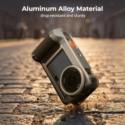 SMALLRIG Street Grip Kit for DJI Osmo Action 6, Aluminum Cage with Cold Shoe, Shoulder Strap, Lens Protection Ring, Protective Frame with 1/4"-20 Locating Holes, for Street Photography - 5891 - style: All-in-One Street Grip Kit