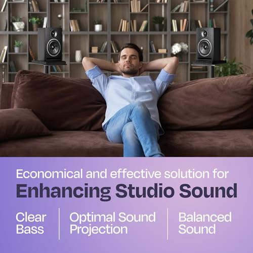 Pair of Studio Monitor Isolation Pads Premium Acoustic Foam to Elevate Audio Ideal Speaker Foam for 6.5-8 Inch Speakers Enhanced with Vibredux HD Foam for Superior Isolation - size: For 6.5″-8″ Monitors