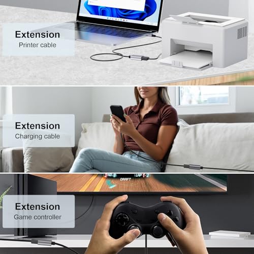 USB 3.0 Extension Cable 16.4ft,5Gbps USB Extension Cable A to A USB Extension Cable for USB Stick,Card Reader,Keyboard,Printer,Scanner,Camera,Mouse,Headset,u-s-B Hub,Printer,Webcam,PS5/4