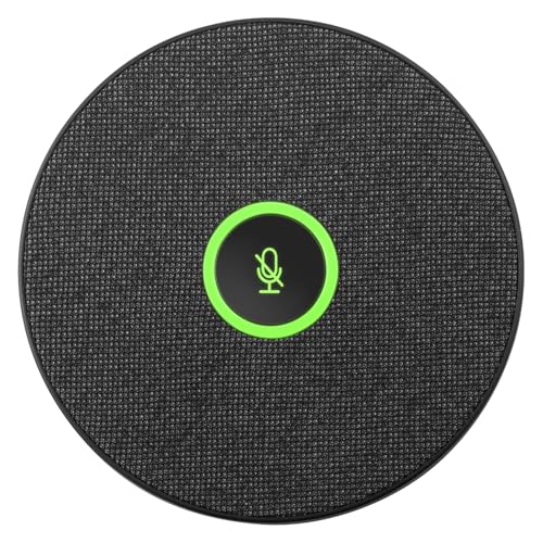 ViewSonic VB-MIC-201 USB Omnidirectional Speakerphone Conference Microphone w/Noise Cancellation, and 360° Pickup for Home and Office