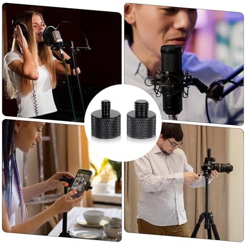 Xthrotsenk 2pcs 1/4 to 3/8 & 3/8 to 1/4 Camera Tripod Adapter Tripod Screw Adapter 1/4 Male to 3/8 Female and 3/8 Male to 1/4 Female Adapters Set for Camera Monitor Tripods Microphone Mic Stand Mount