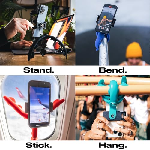 Tenikle PRO Volcano Red - Flexible Tentacle Tripod for Mobile Phone and Action Camera GoPro, Insta360, DJI Osmo, Bendable Suction Cup Camera Mount & Holder, iPhone & Android Compatible