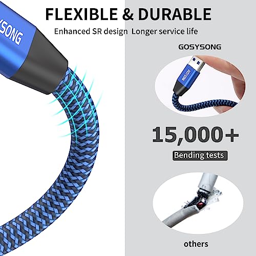 20ft USB 2.0 Printer Cable High Speed USB A to USB B Cable Compatible with HP, Canon, Dell, Epson, Xerox Printers (Blue) - size: 20ft, style: USB Type A to Type B Printer Cable