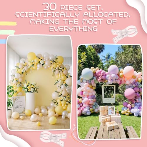 30 Pack Balloon Arch Clips, Plastic Transparent Spring Clamps 3.5 Inch Heavy Duty Clip for Backdrop Stand, Balloon Arch Kit Birthday Decoration Crafts Woodworking Photography Studios