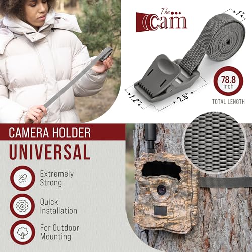The...Cam Trail Camera Mount Kit – 6 Pack (3 Metal Mounts + 3 Straps), 360° Adjustable Tree & Wall Mount for Hunting & Security Cameras