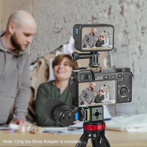 MINIFOCUS Cold Shoe Mount(2 Pack), 1/4"-20 Screw with Locating Pins Compatible for ARRI Standard Mounting Points, with 3/8"-16 Adapter for Camera Cage Flash LED Monitor Microphone - style: Sienna 2 PCS