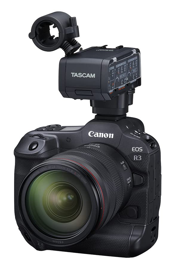 Tascam Canon Kit XLR Microphone Adapter for Mirrorless Cameras, Black (CA-XLR2d-C)