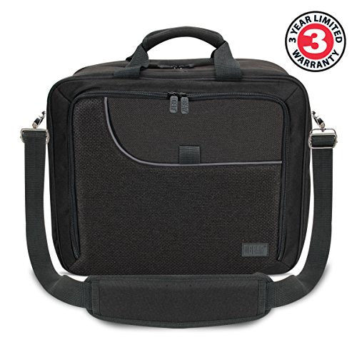 USA Gear Audio Interface Case Fits Zoom PodTrak P4, PodTrak P2, Focusrite Vocaster One, PreSonus Revelator io44 & more Podcast Interfaces - Padded Customizable Interior, Shoulder Strap (Black) - color: Black