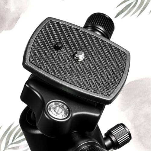 Bremorou 2 Pack 49mm Camera Tripod Quick Release Plate Camera Mount Adapter Replacement Tripod Adapter for Tripods Cameras Mount Base Plates Black