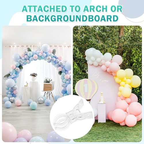 20 Pack 3.5" Spring Clamps, Clear Balloon Arch Clips, Backdrop Clips Clamps, Heavy Duty Balloon Arch Clamping Clips for Party, Birthday, Wedding Decor & Photography Studio, Outdoor & Indoor Use