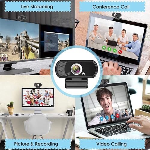 USB C Webcam for Switch 2 / PC: 1080P HD Web Cam with Mic,Computer Camera with Privacy Cover & Tripod Stand for MAC Desktop Laptop, Wide Angle Webcam Pro Streaming Web Camera for Skype/Teams/Webex - style: USB-C Webcam with Cover & Tripod