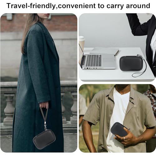 Leayjeen Hard EVA Camera Case Compatible with Canon PowerShot ELPH/IXUS, Kodak Pixpro FZ55/FZ45, Nikon Coolpix, Small Digital Camera, Shockproof Protective Camera Bag with Hand Strap-Black(Case Only) - color: Black
