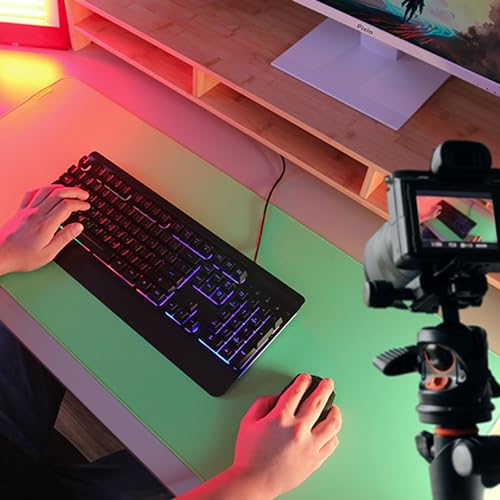 Pixio 3XLarge Green Screen Mouse Mat Chroma Key Durable Smooth Water-Resistant Polyester Surface Rubber Base Mouse Pad - for Gaming, Streaming, Filming, Content Creation with a Clear Background - size: 47.2L x 21.7W inches