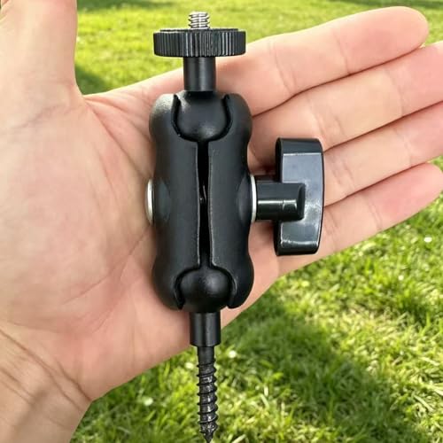 Adjustable Trail Camera Tree Mount: Game Camera Outdoor Mounting Bracket Holder with Double 360° Swivel Tilt Ball Joints, 2 Packs - size: 2